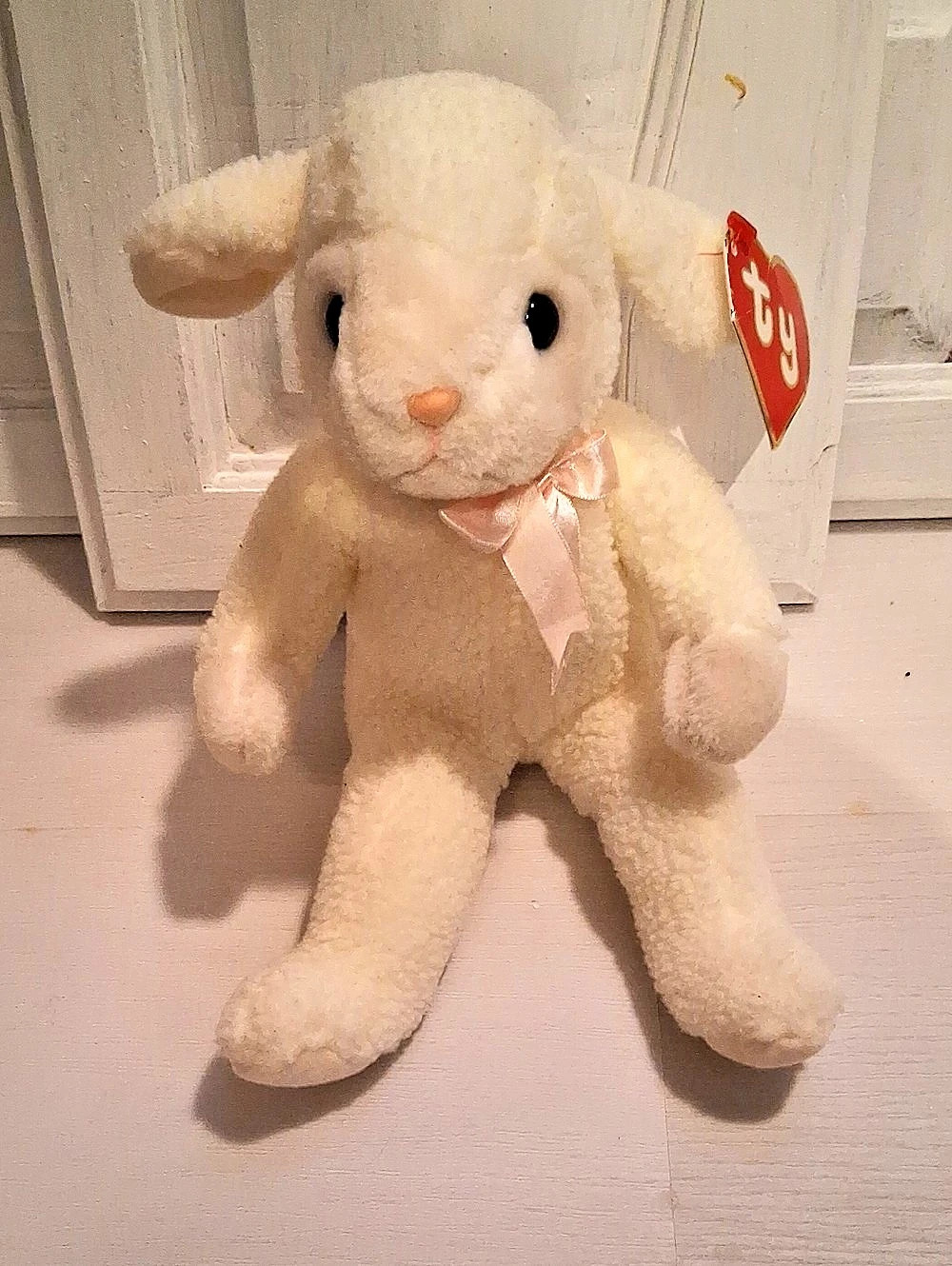 Ty Baby Love Cream Lamb Plush NWT